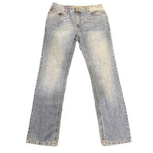 Ruff Hewn Womens Jeans Size 34 x 32 Blue Medium Wash Denim Straight